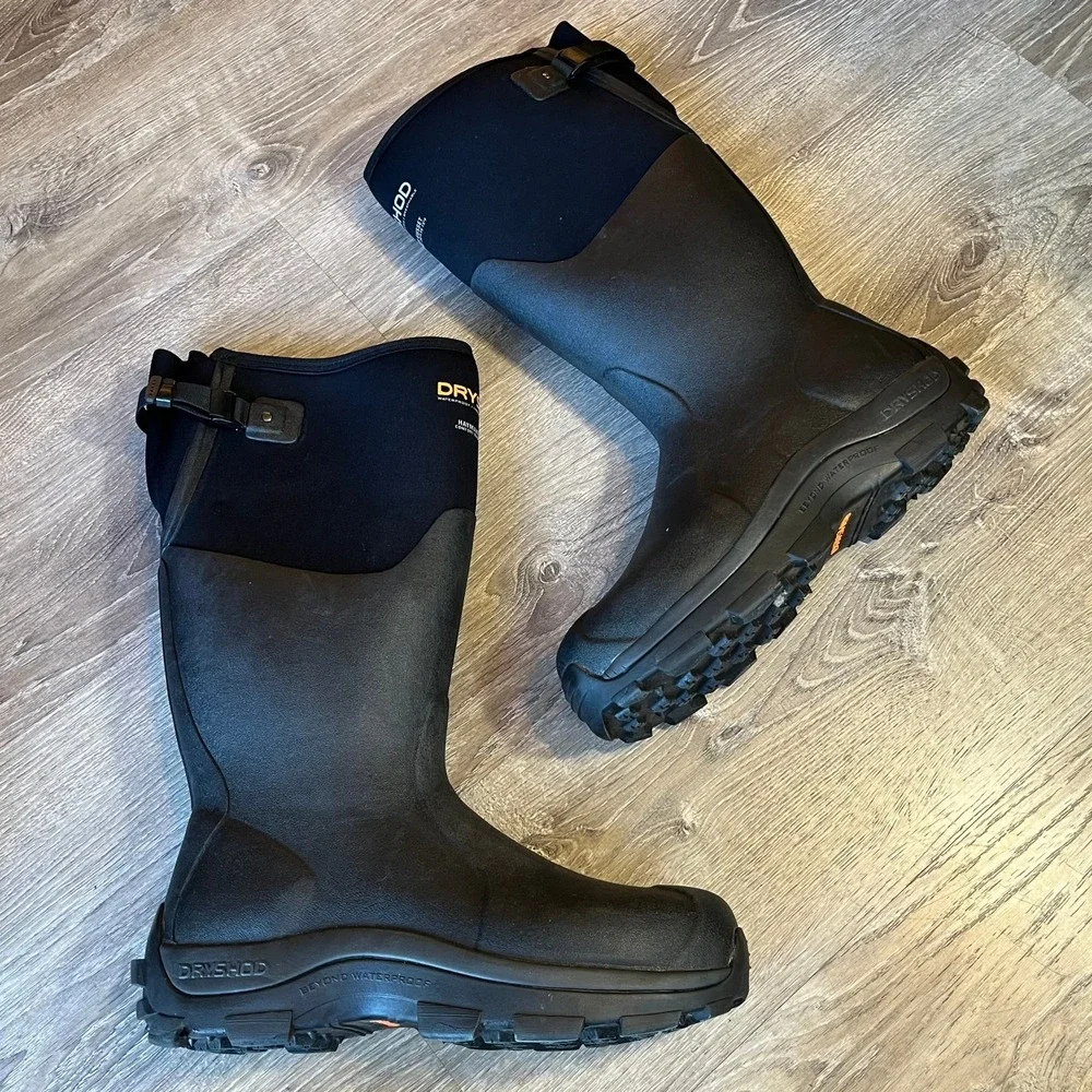 NWOB‎ Dryshod Haymaker Gusset Mens 14 Black Waterproof Insulated Work Boots